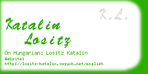 katalin lositz business card